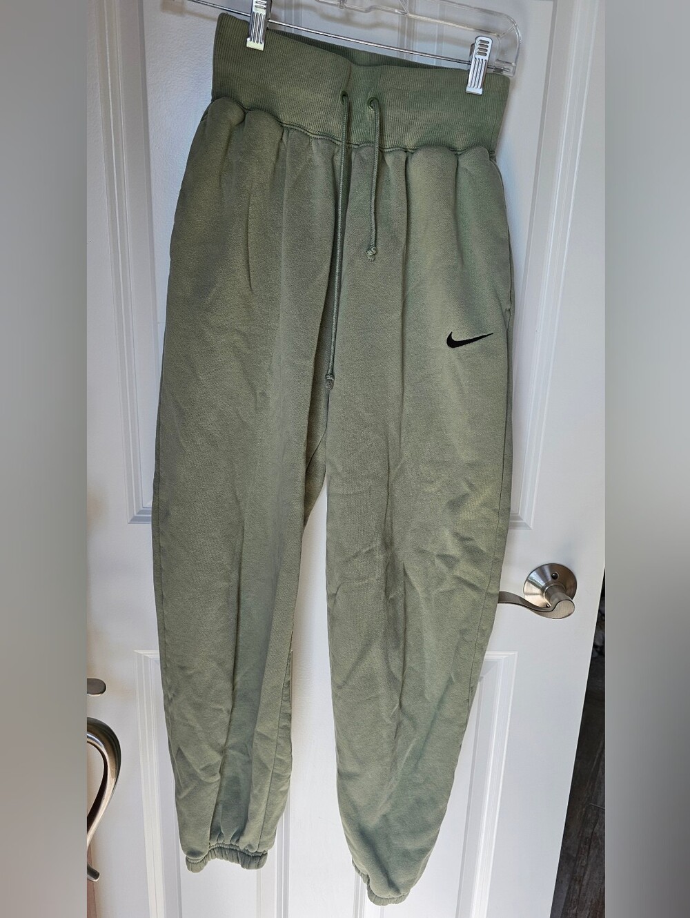 Nike Olive Green Joggers with Black Swoosh